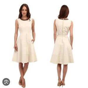 Kate spade dress with leather neckline